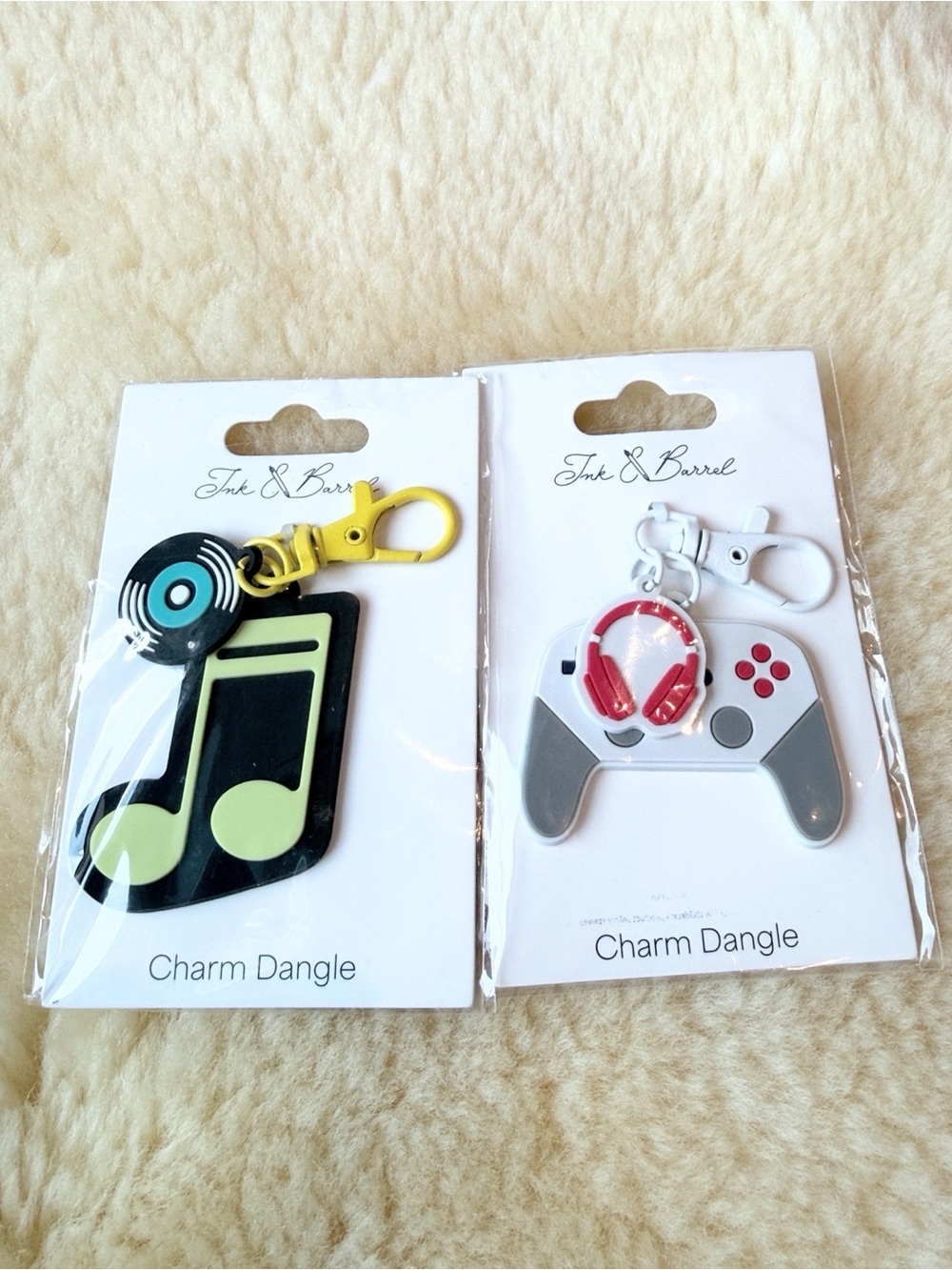 Ink & Barrel Kids Yellow Music Note & Gamer Charms